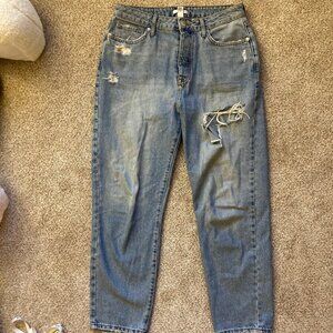 Forever 21 High-Rise Straight Leg Jeans